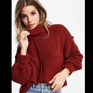 NEW Free People Be Yours Cowl neck Sweater size M